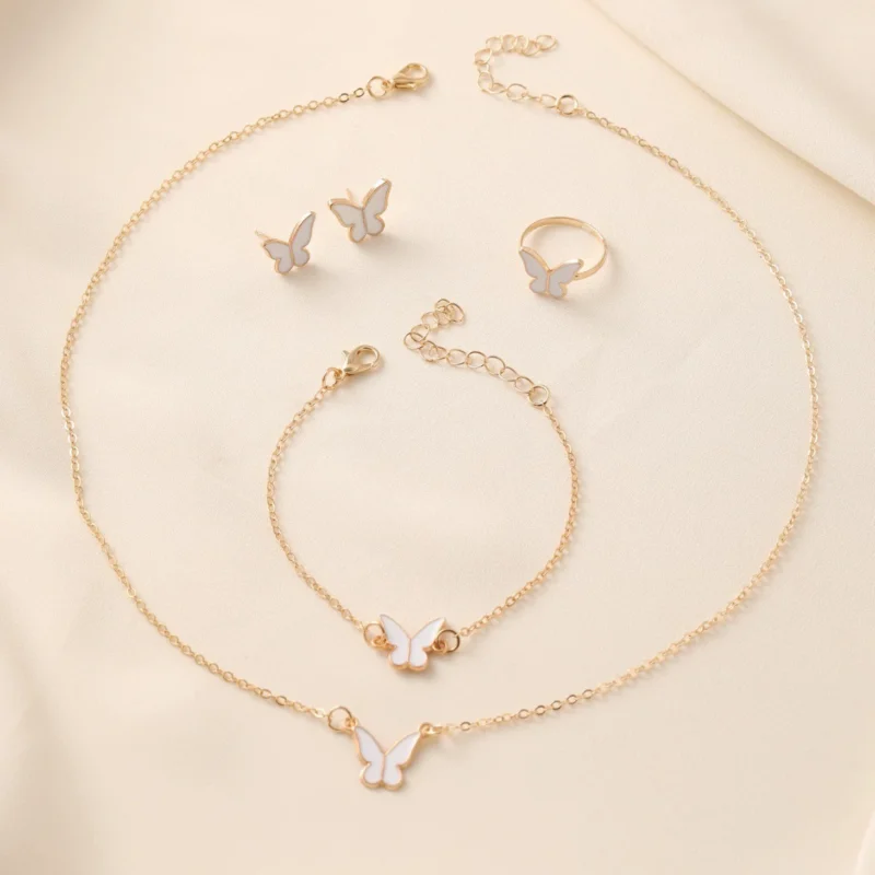 SWIRLUXE GOLD BUTTERFLY JEWELRY SET