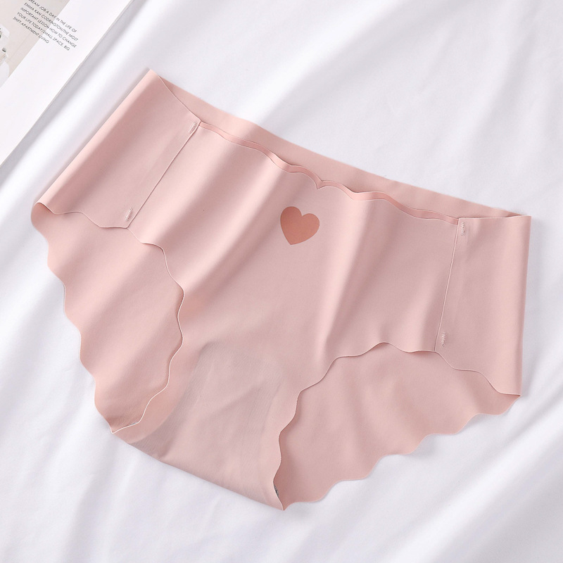 SILKEEN HEART WAVY CUT SILK SEAMLESS HIPSTERS PANTY