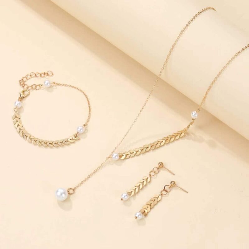 SWIRLUXE GOLD 3IN1 ZIPPER JEWELRY SET