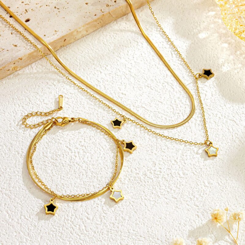 SWIRLUXE GOLD STAR DUO JEWELRY SET