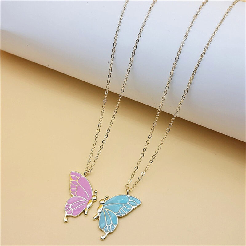 SWIRLUXE GOLD COLORFUL BUTTERFLY NECKLACE - Image 3